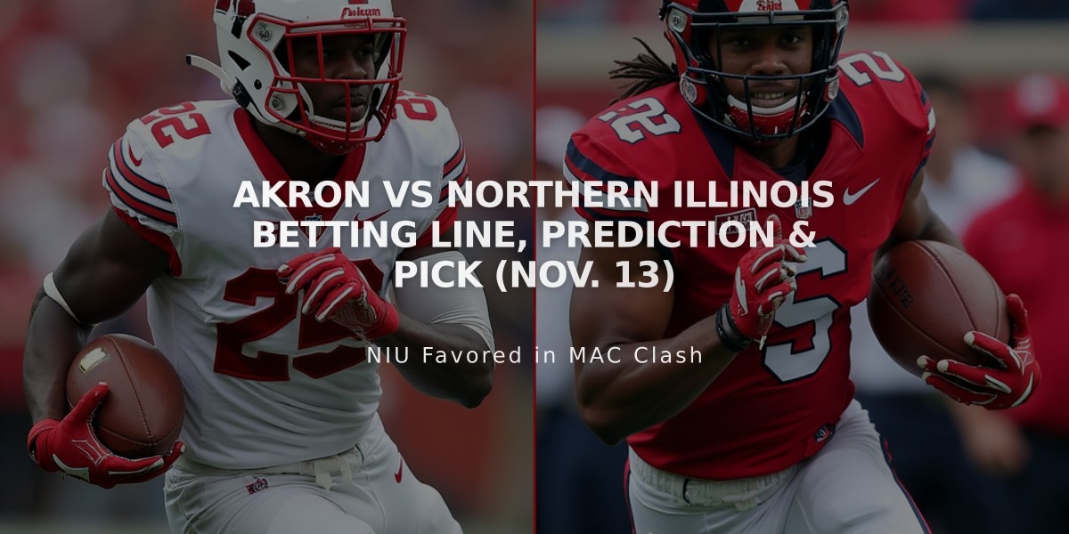 Akron vs Northern Illinois Betting Odds & MACtion Week 12 Prediction