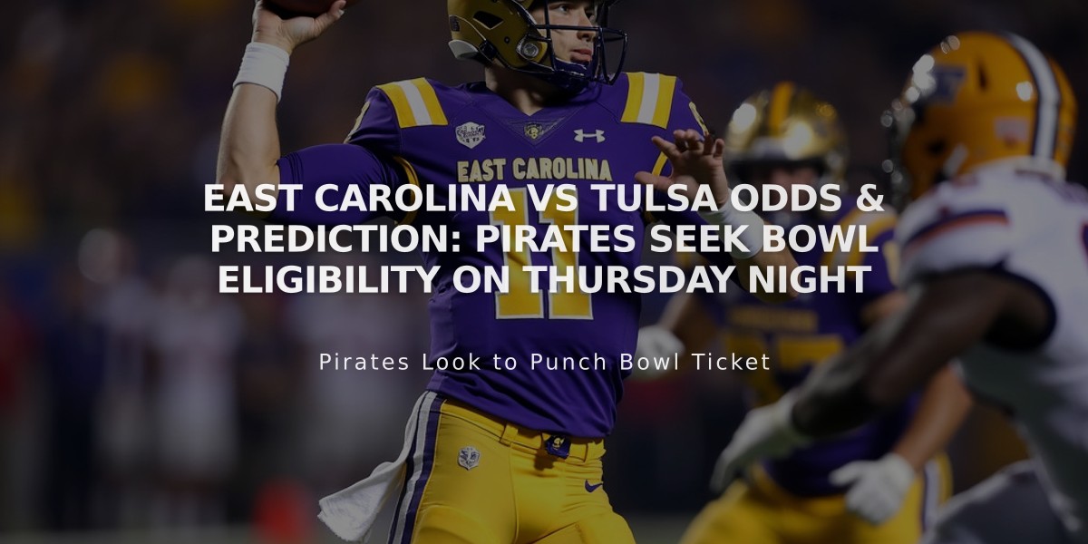 East Carolina vs Tulsa Odds & Prediction: Pirates Seek Bowl Eligibility on Thursday Night