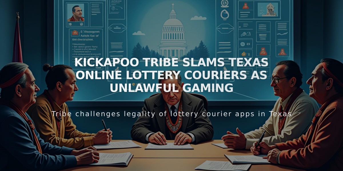 Kickapoo Tribe Slams Texas Online Lottery Couriers as Unlawful Gaming