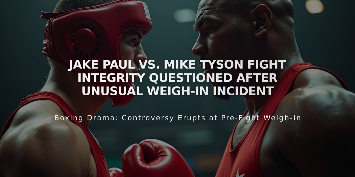 Jake Paul vs. Mike Tyson Fight Integrity Questioned After Unusual Weigh-In Incident