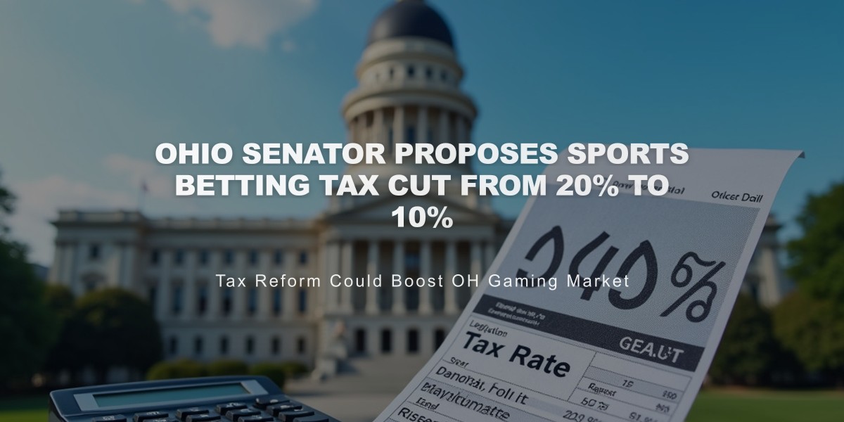 Ohio Senator Proposes Sports Betting Tax Cut From 20% to 10%