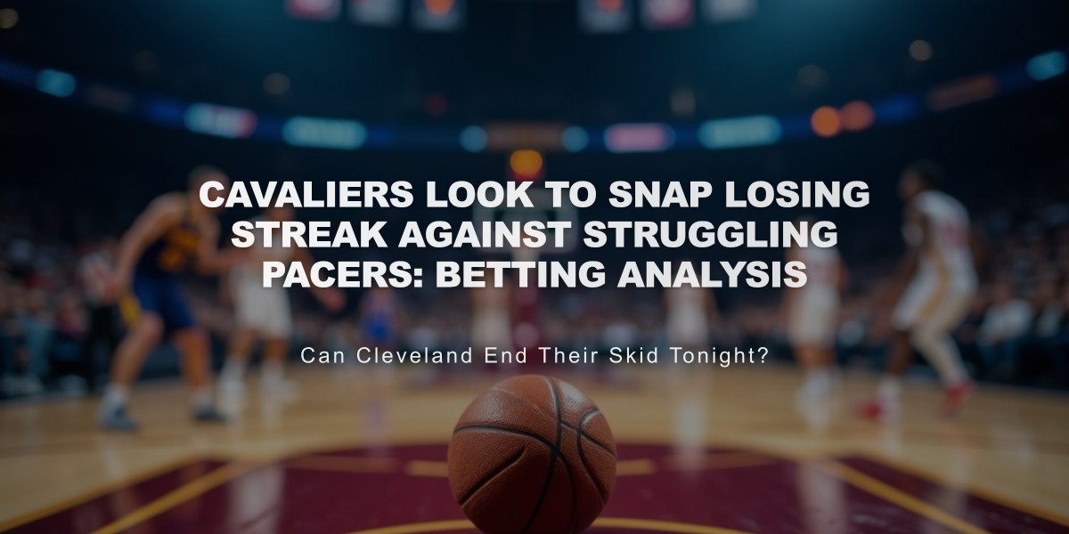 Cavaliers Look to Snap Losing Streak Against Struggling Pacers: Betting Analysis