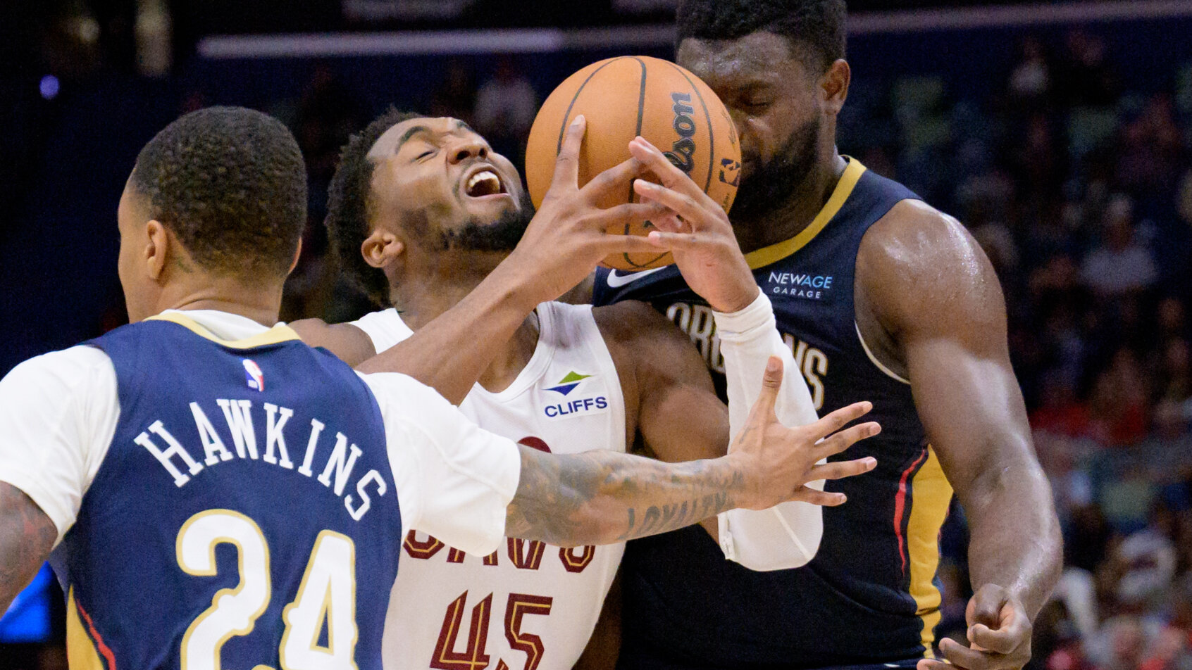 Basketball player in shooting motion