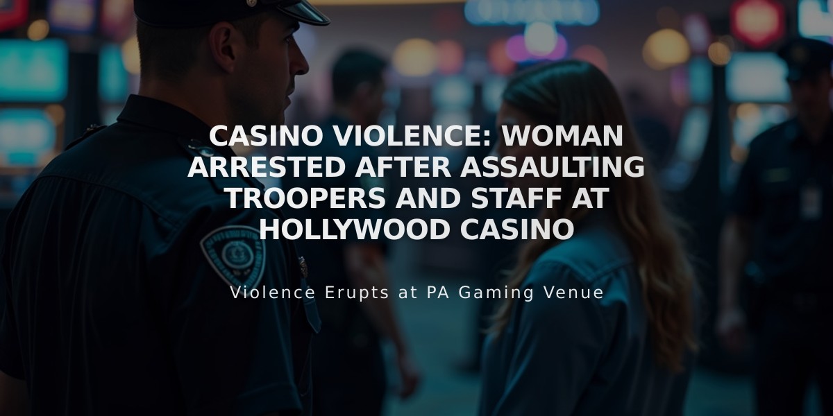 Casino Violence: Woman Arrested After Assaulting Troopers and Staff at Hollywood Casino