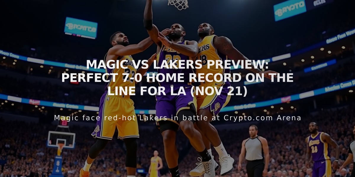 Magic vs Lakers Preview: Perfect 7-0 Home Record on the Line for LA (Nov 21)