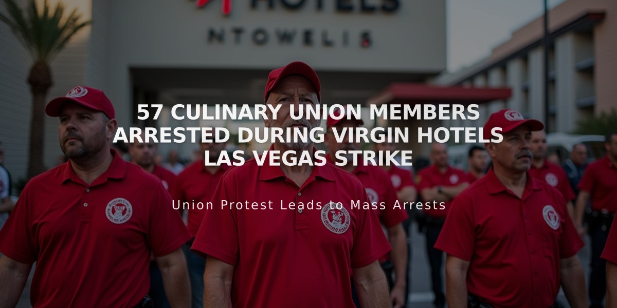 57 Culinary Union Members Arrested During Virgin Hotels Las Vegas Strike