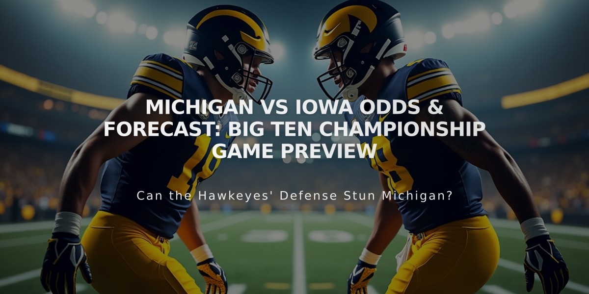 Michigan vs Iowa Odds & Forecast: Big Ten Championship Game Preview