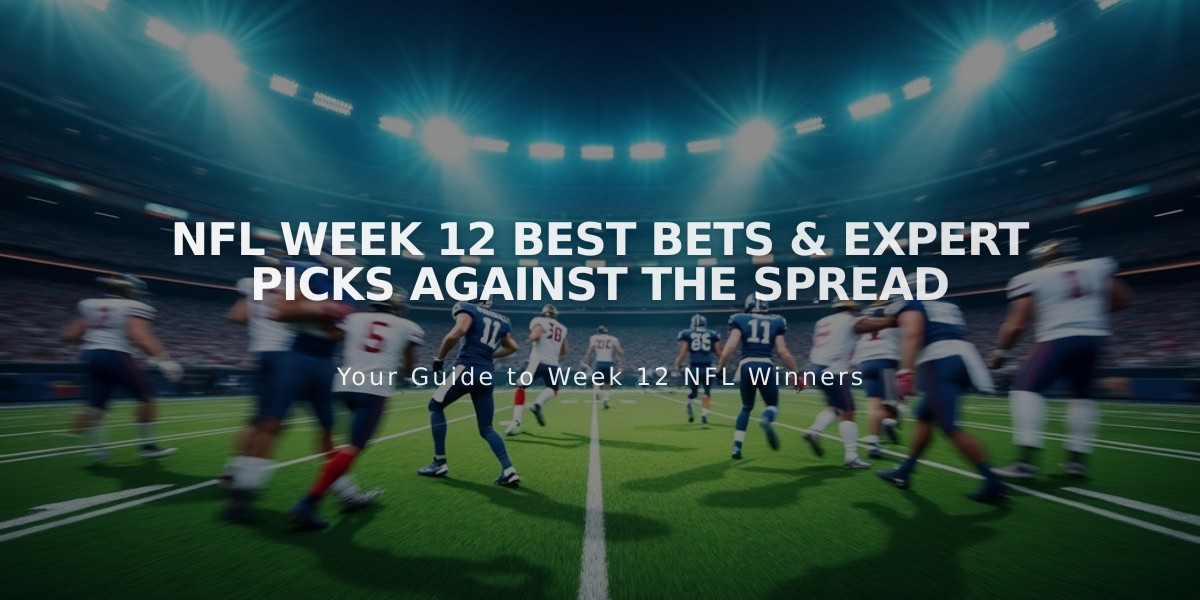 NFL Week 12 Best Bets & Expert Picks Against the Spread