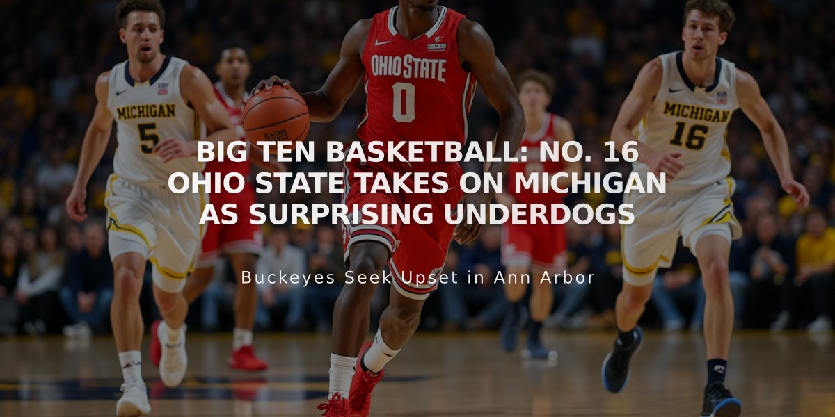 Big Ten Basketball: No. 16 Ohio State Takes on Michigan as Surprising Underdogs