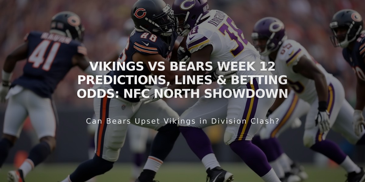 Vikings vs Bears Week 12 Predictions, Lines & Betting Odds: NFC North Showdown