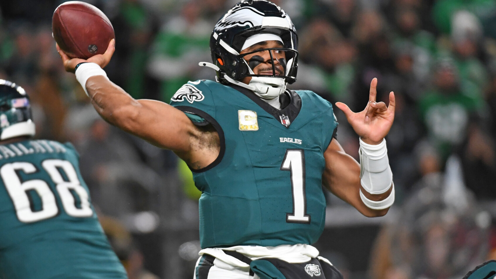 Jalen Hurts in Eagles uniform