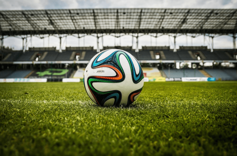 Soccer ball on grass field