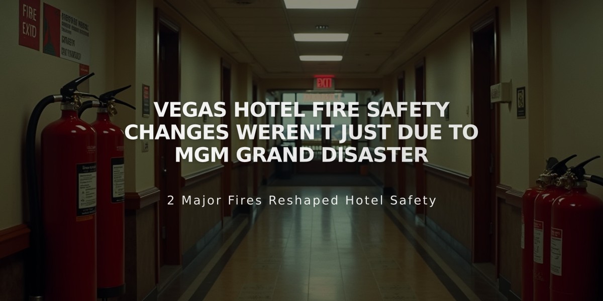 Vegas Hotel Fire Safety Changes Weren't Just Due to MGM Grand Disaster