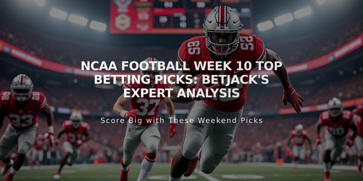 NCAA Football Week 10 Top Betting Picks: betJACK's Expert Analysis