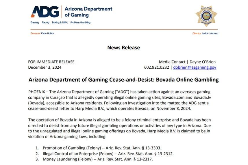 Arizona Gaming Department logo