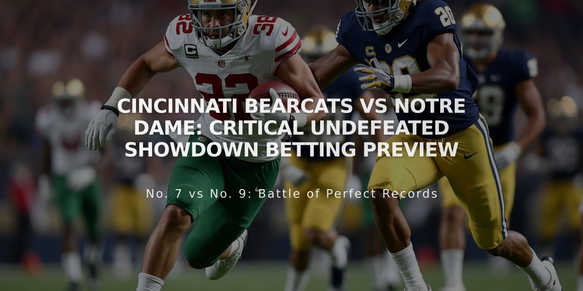 Cincinnati Bearcats vs Notre Dame: Critical Undefeated Showdown Betting Preview