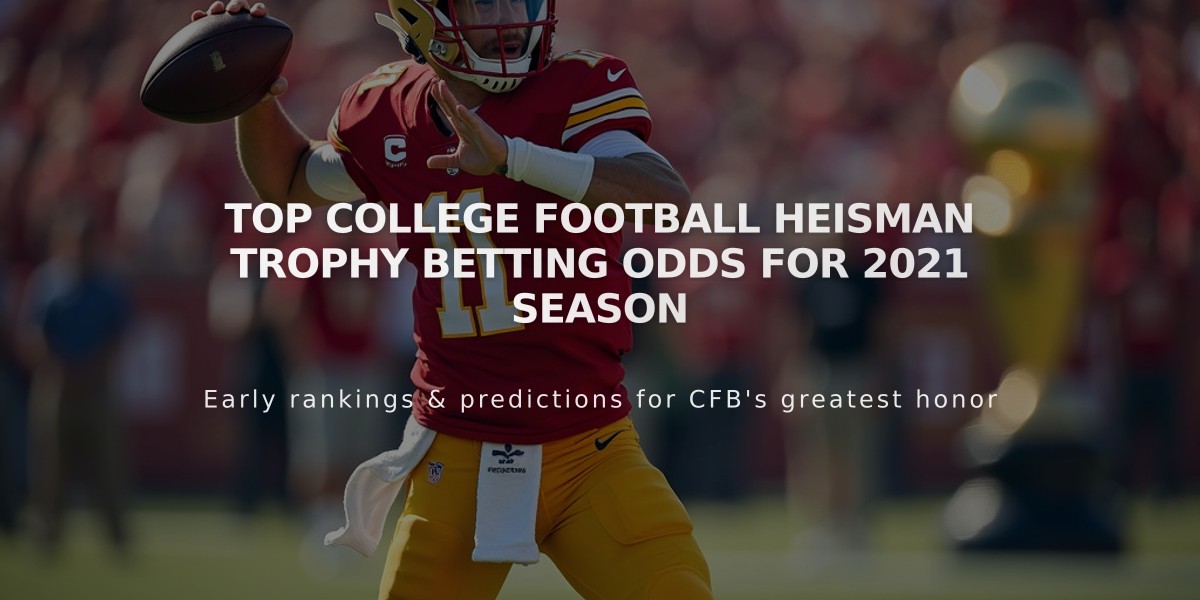 Top College Football Heisman Trophy Betting Odds for 2021 Season