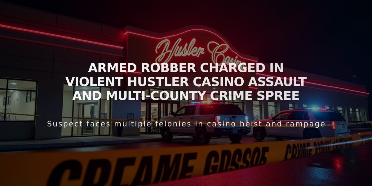 Armed Robber Charged in Violent Hustler Casino Assault and Multi-County Crime Spree