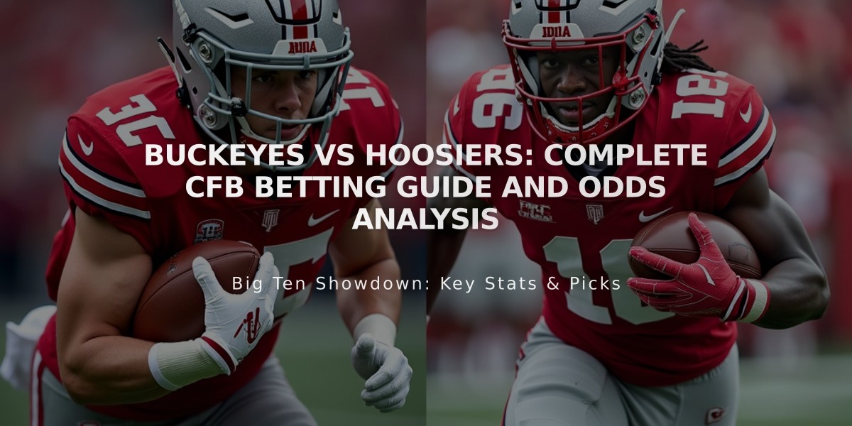 Buckeyes vs Hoosiers: Complete CFB Betting Guide and Odds Analysis