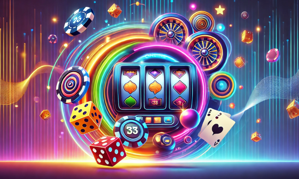 Casino game design with bright colors