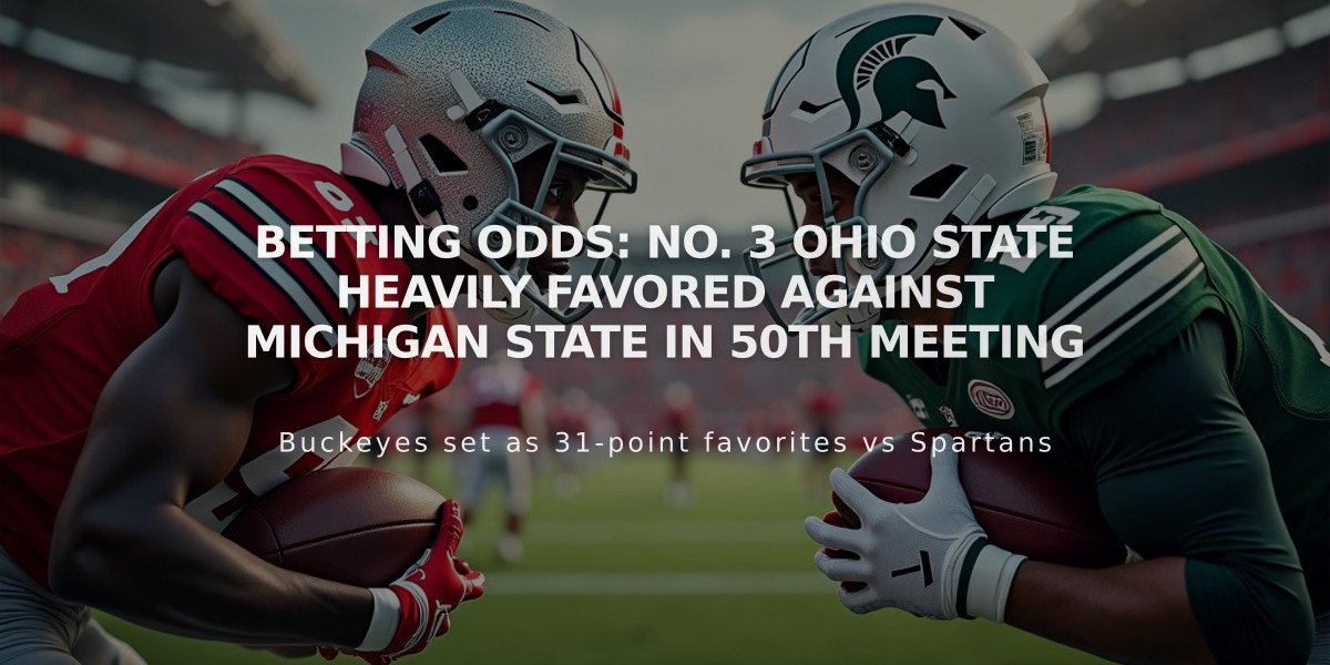 Betting Odds: No. 3 Ohio State Heavily Favored Against Michigan State in 50th Meeting