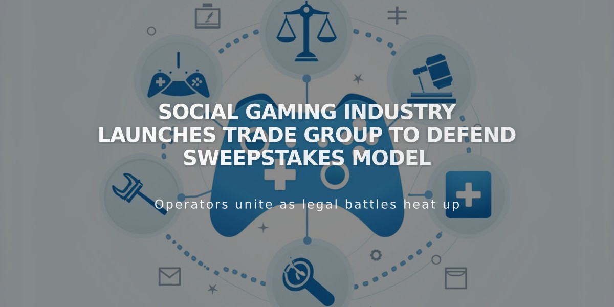 Social Gaming Industry Launches Trade Group to Defend Sweepstakes Model