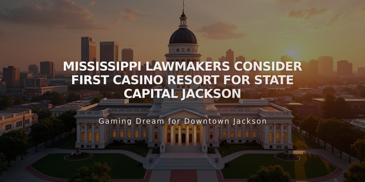 Mississippi Lawmakers Consider First Casino Resort for State Capital Jackson