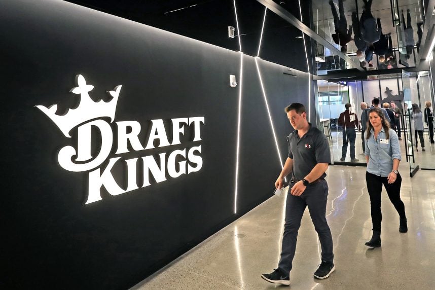 DraftKings logo on dark background