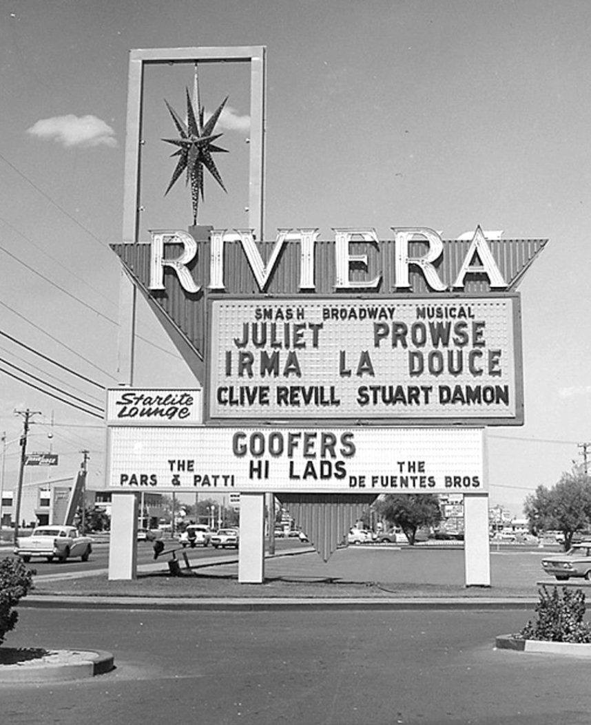 Riviera casino welcome sign Las Vegas