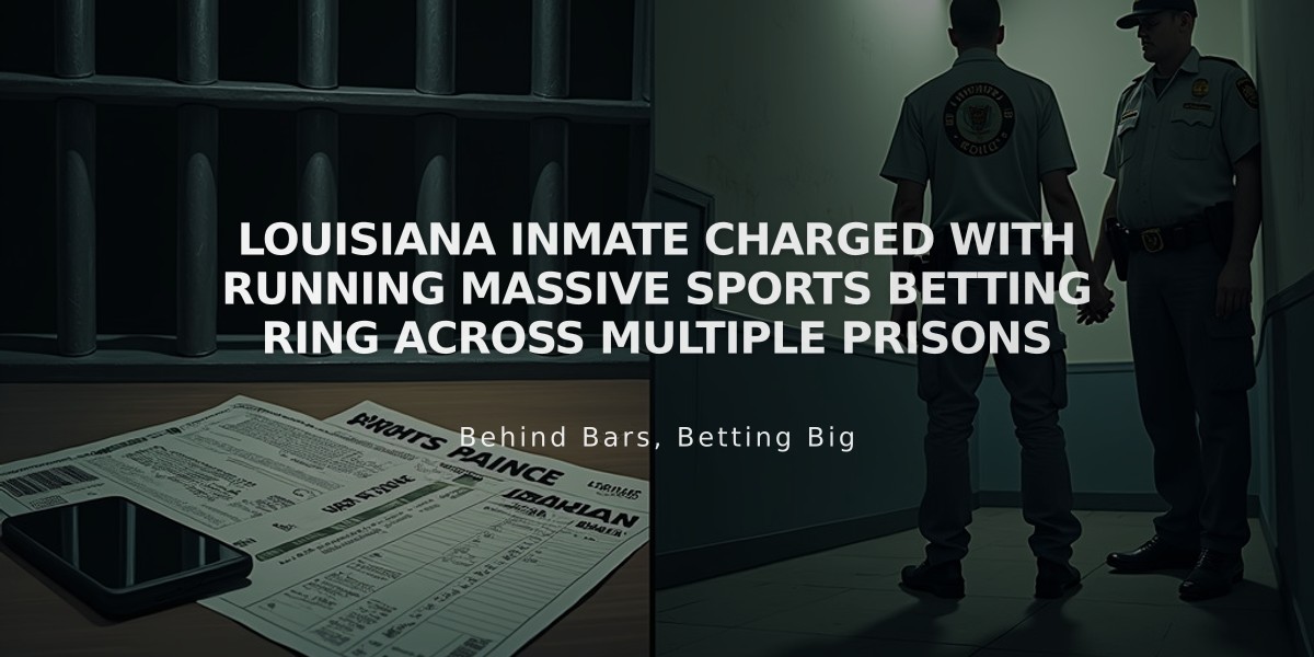 Louisiana Inmate Charged with Running Massive Sports Betting Ring Across Multiple Prisons