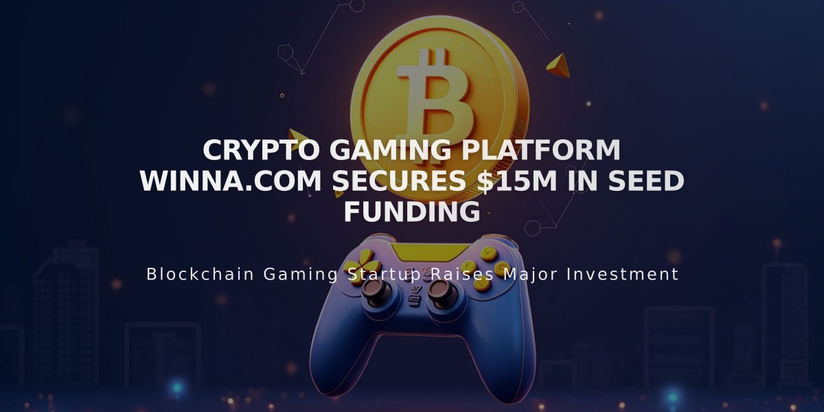 Crypto Gaming Platform Winna.com Secures $15M in Seed Funding