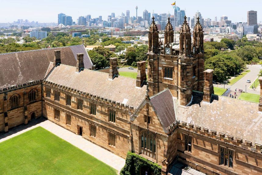 Aerial view of Sydney University