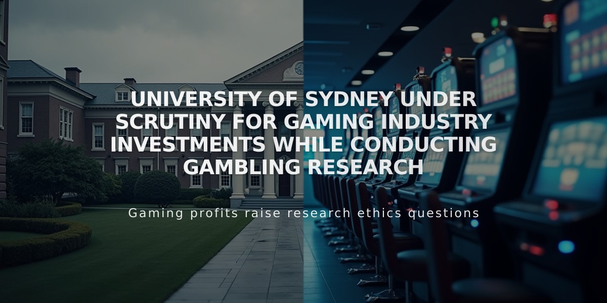 University of Sydney Under Scrutiny for Gaming Industry Investments While Conducting Gambling Research