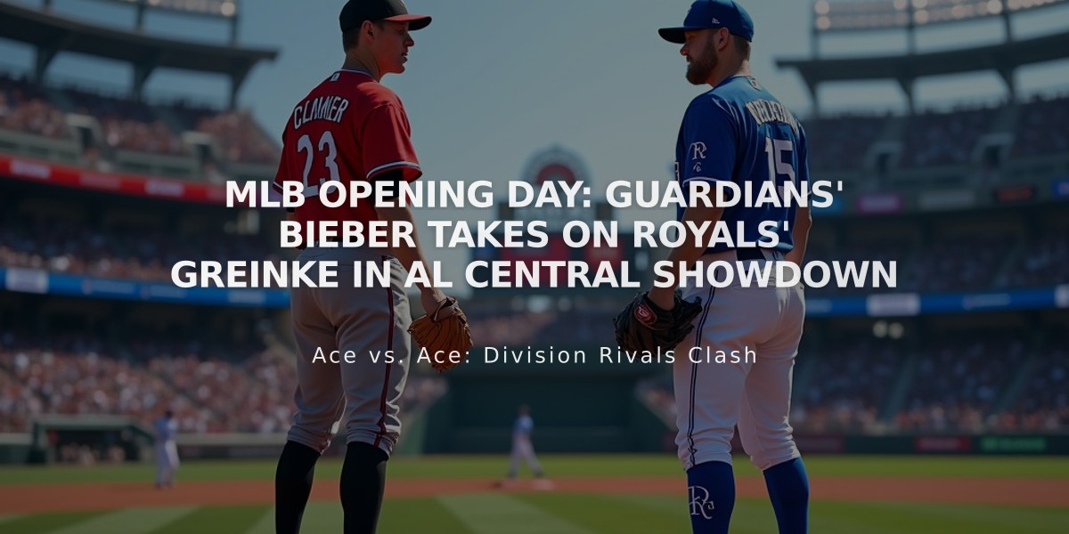 MLB Opening Day: Guardians' Bieber Takes on Royals' Greinke in AL Central Showdown