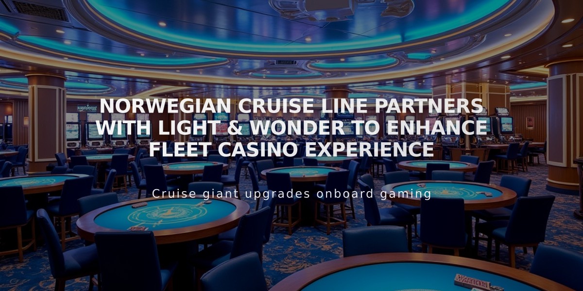 Norwegian Cruise Line Partners With Light & Wonder to Enhance Fleet Casino Experience