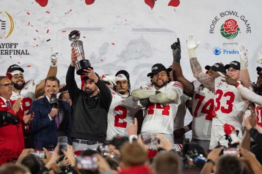 Players celebrate Kansas City Chiefs victory