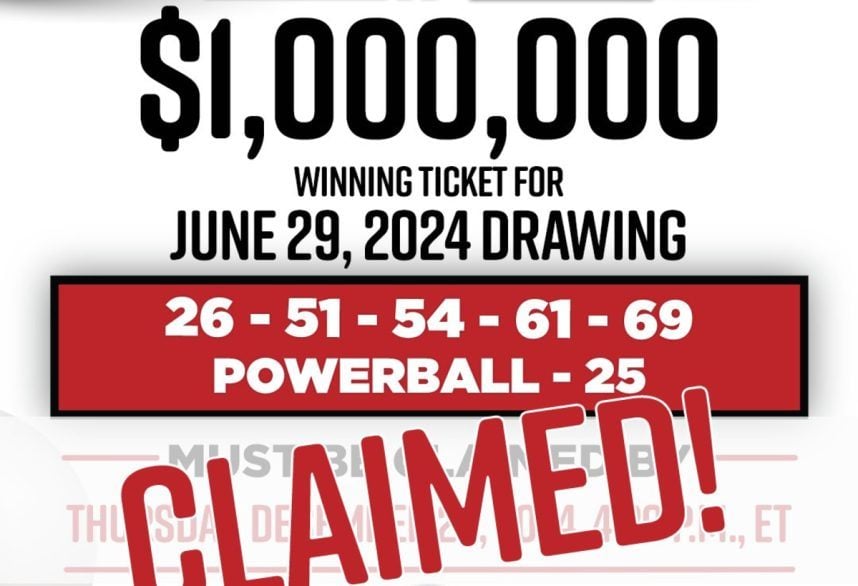 Million dollar lottery prize banner