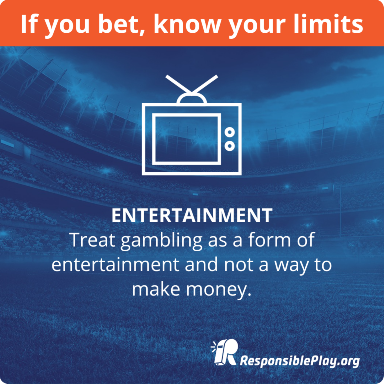 Responsible gambling TV entertainment icon