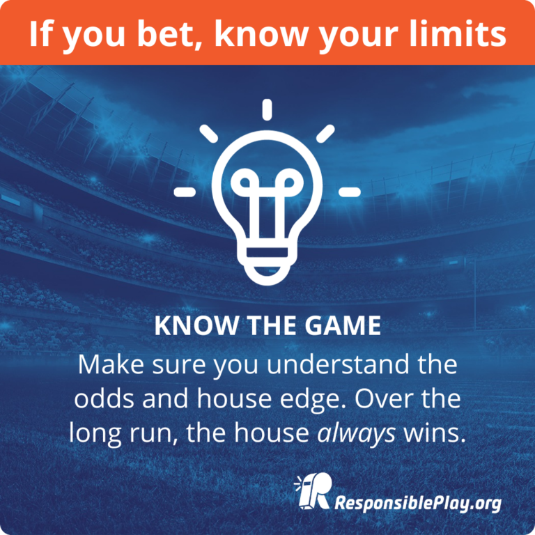 Gambling odds awareness educational graphic