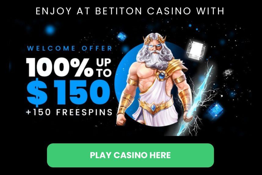 Screenshot of Betiton Casino homepage