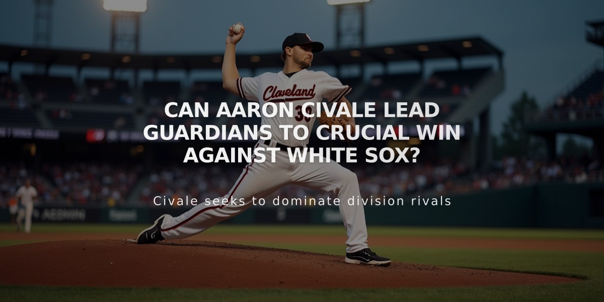 Can Aaron Civale Lead Guardians to Crucial Win Against White Sox?