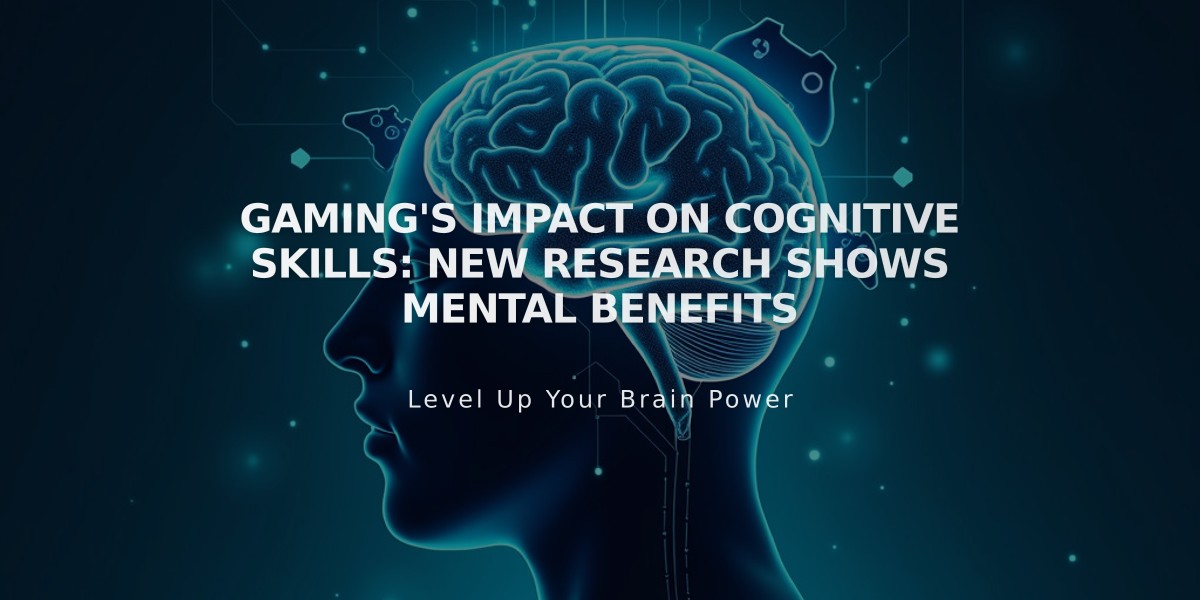 Gaming's Impact on Cognitive Skills: New Research Shows Mental Benefits