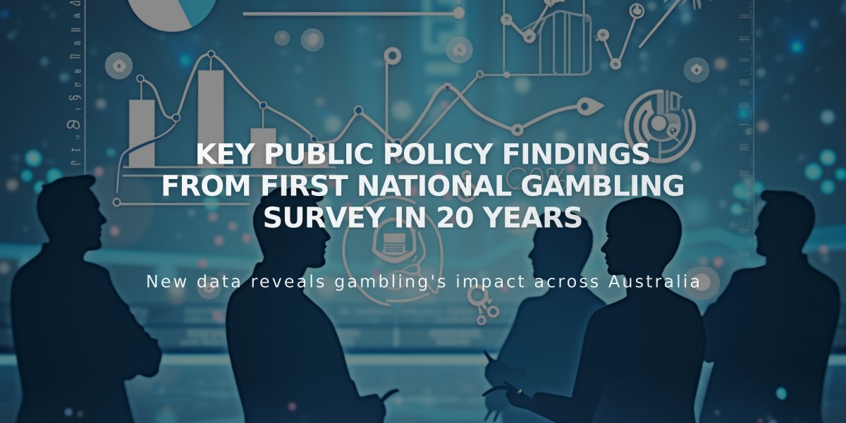 Key Public Policy Findings from First National Gambling Survey in 20 Years