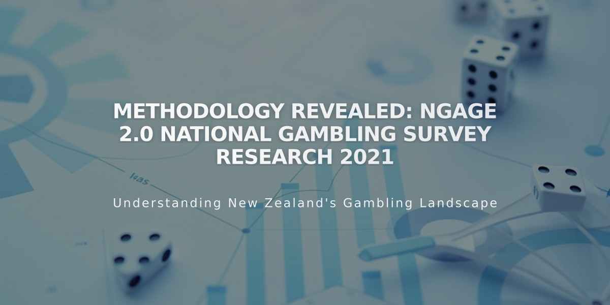 Methodology Revealed: NGAGE 2.0 National Gambling Survey Research 2021