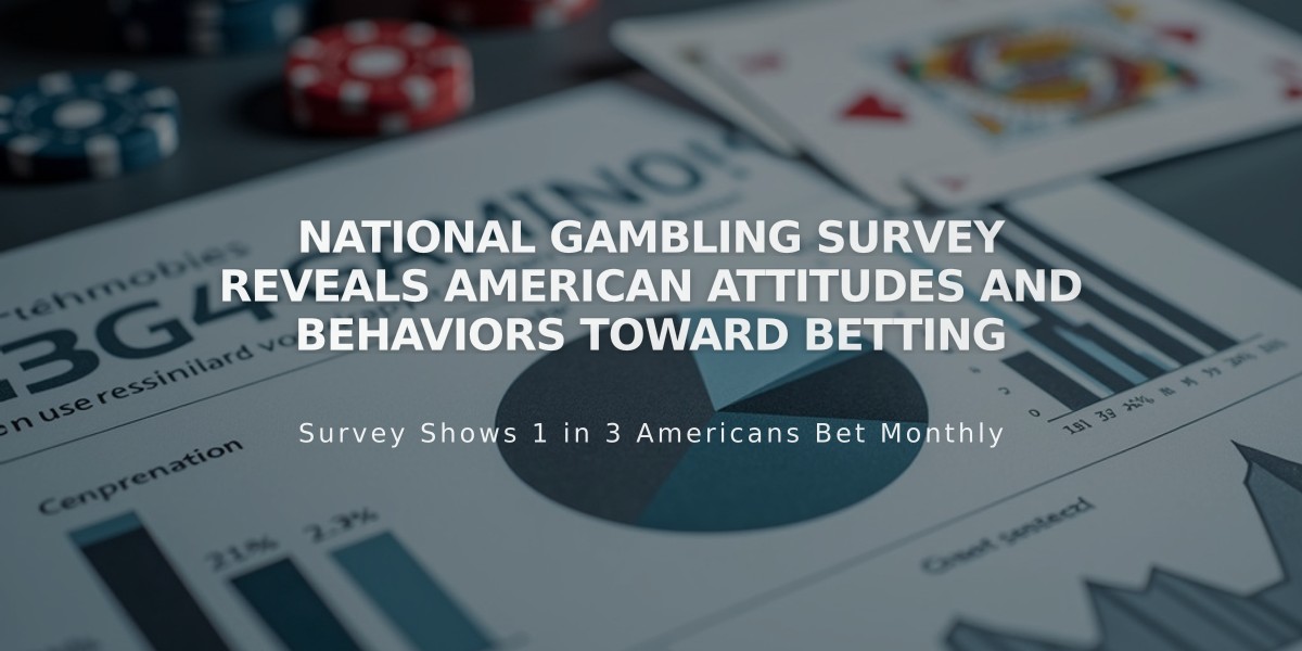 National Gambling Survey Reveals American Attitudes and Behaviors Toward Betting