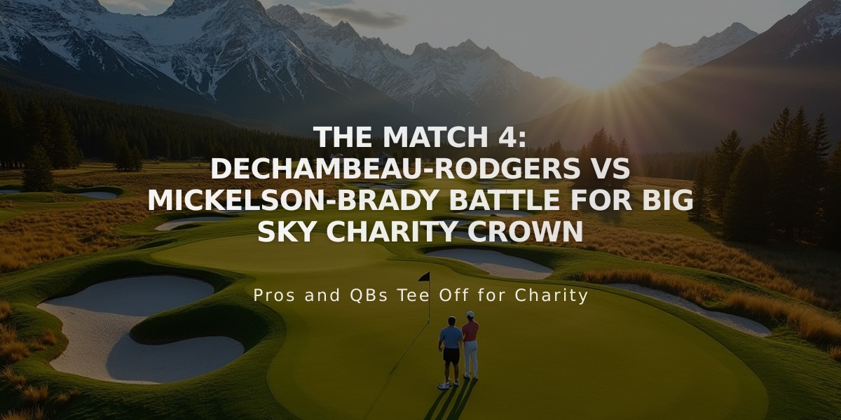 The Match 4: DeChambeau-Rodgers vs Mickelson-Brady Battle for Big Sky Charity Crown