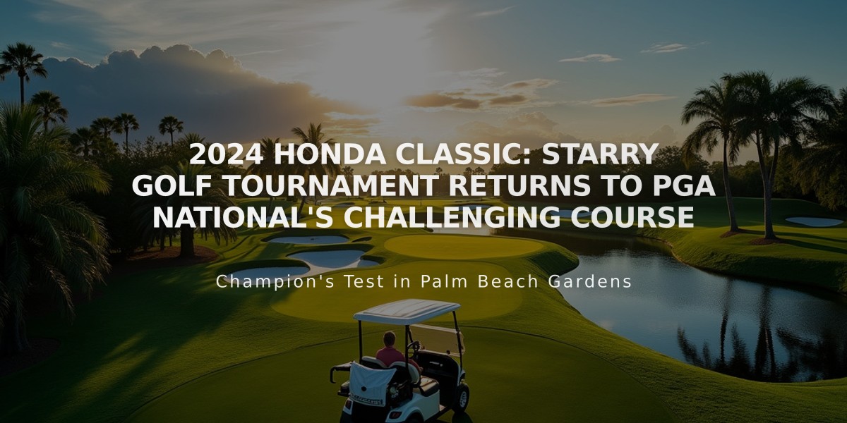 2024 Honda Classic: Starry Golf Tournament Returns to PGA National's Challenging Course