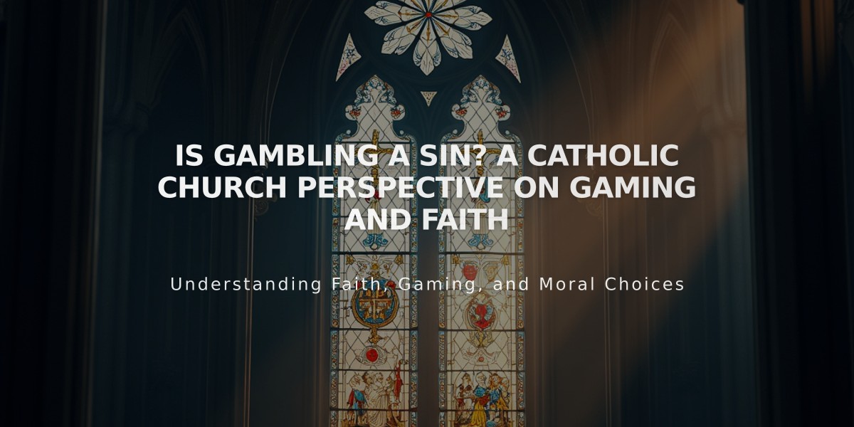 Is Gambling a Sin? A Catholic Church Perspective on Gaming and Faith