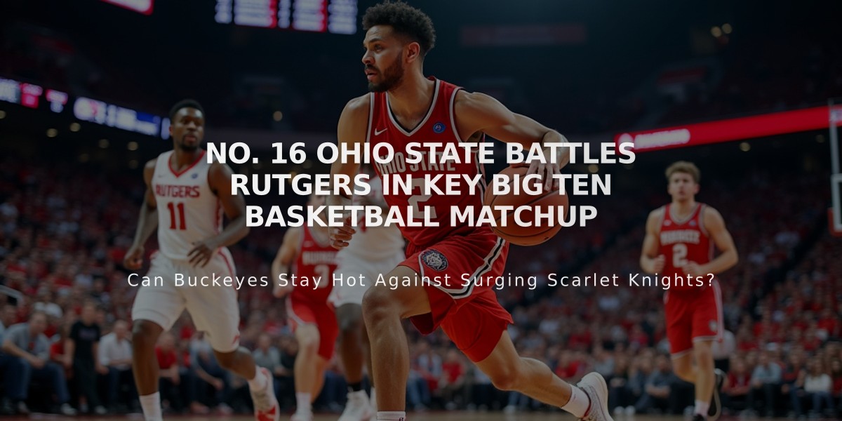 No. 16 Ohio State Battles Rutgers in Key Big Ten Basketball Matchup