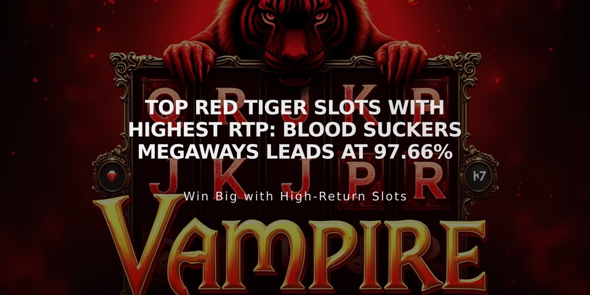 Top Red Tiger Slots with Highest RTP: Blood Suckers Megaways Leads at 97.66%